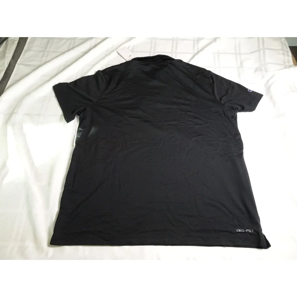 Dream Series USA Baseball Polo. Men's 2XL. Black, short sleeve - Picture 5 of 10